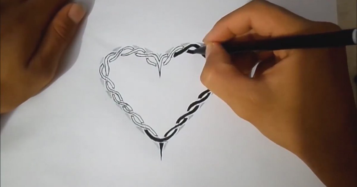 Desenli Kalp Çizimi | İzlesene.com