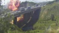 Viyadükten Aşağıya Uçan Tanker Alev Topuna Döndü