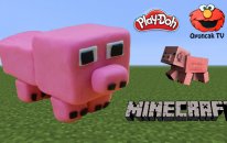 Minecraft Domuz Karakteri Play-Doh Oyun Hamuru İle Yapımı - Oyuncak Tv