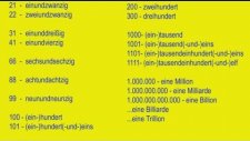Almanca SAYILAR-Deutsche Numbers- die Zahlen