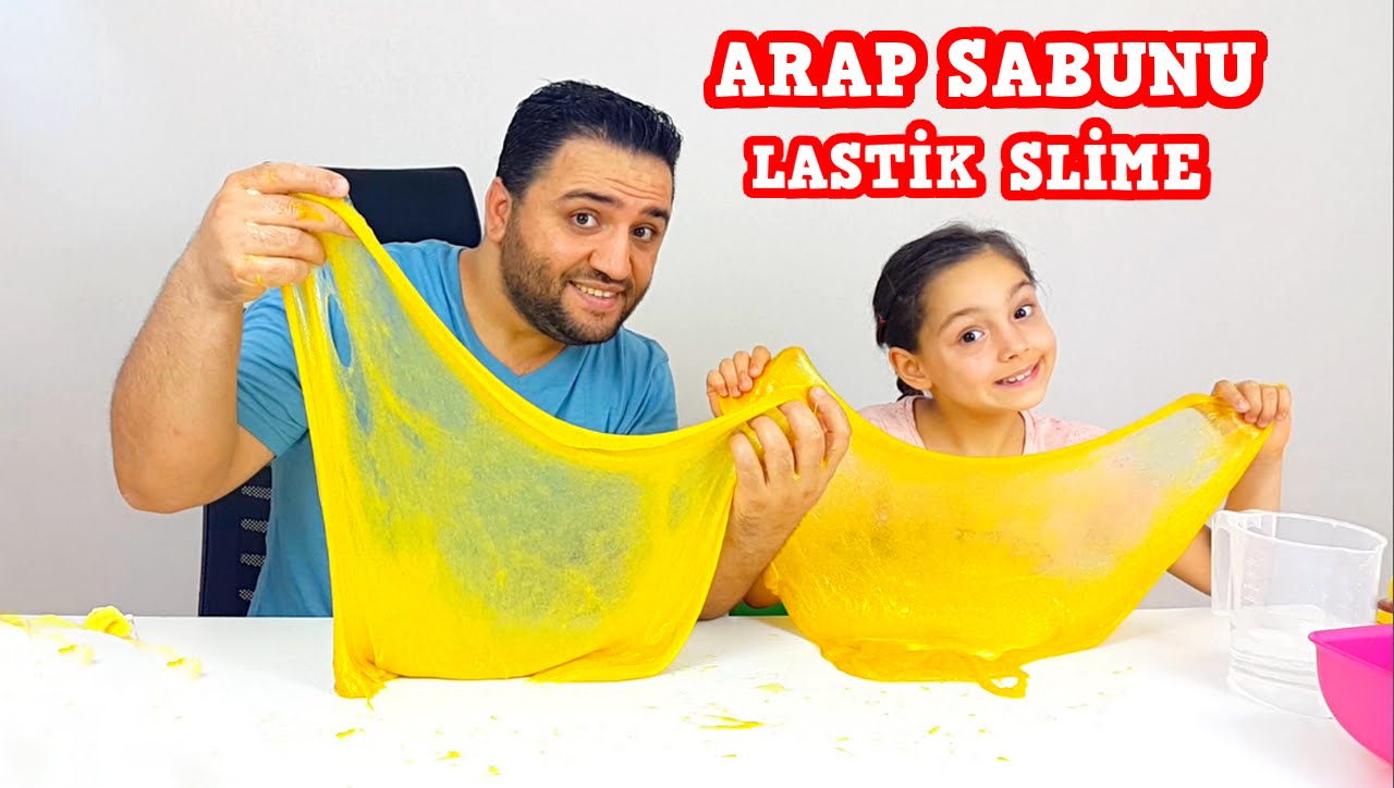 Arap Sabunu İle Slime Yapımı Altın Renginde Lastik Slime