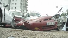 Tankların Ezdiği Araçlar Emniyet Otoparkında