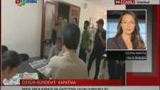 Kapatılan Özgür Gündem’den Canlı Yayın Yapan İmc Tv Ekibine Polis Müdahalesi