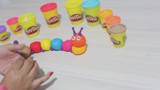 Play Doh Oyun Hamuru ile Tırtıl Yapımı