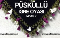 Püsküllü (Süpürge) İğne Oyası Nasıl Yapılır? - Model 2 (Anlatımlı) #iğneoyası #yazmaoyası