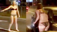 Yolda İç Çamaşırlarıyla Para Toplayan Rus Hatunlar