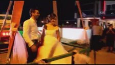 Evlerine Vinçle Çıkan Gelin Ve Damat