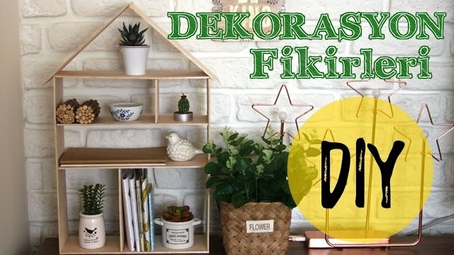 Ev Şeklinde Raf Yapımı / Oda Dekorasyon / Kendin Yap / Dıy