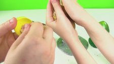 Renkli Slime Büyük Sürpriz Yumurtalar Açma