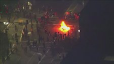 Trump Karşıtı Protestocuların Sokakları Darma Duman Etmesi