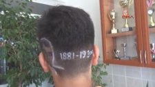 Başına Atatürk Portresi Yaptırdı