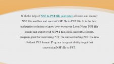 NSF to PST File Converter