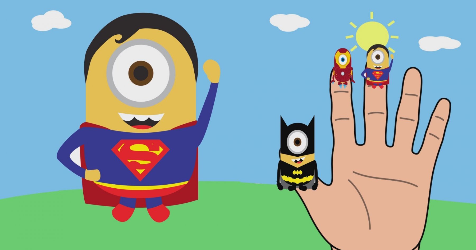 Superheroes finger family