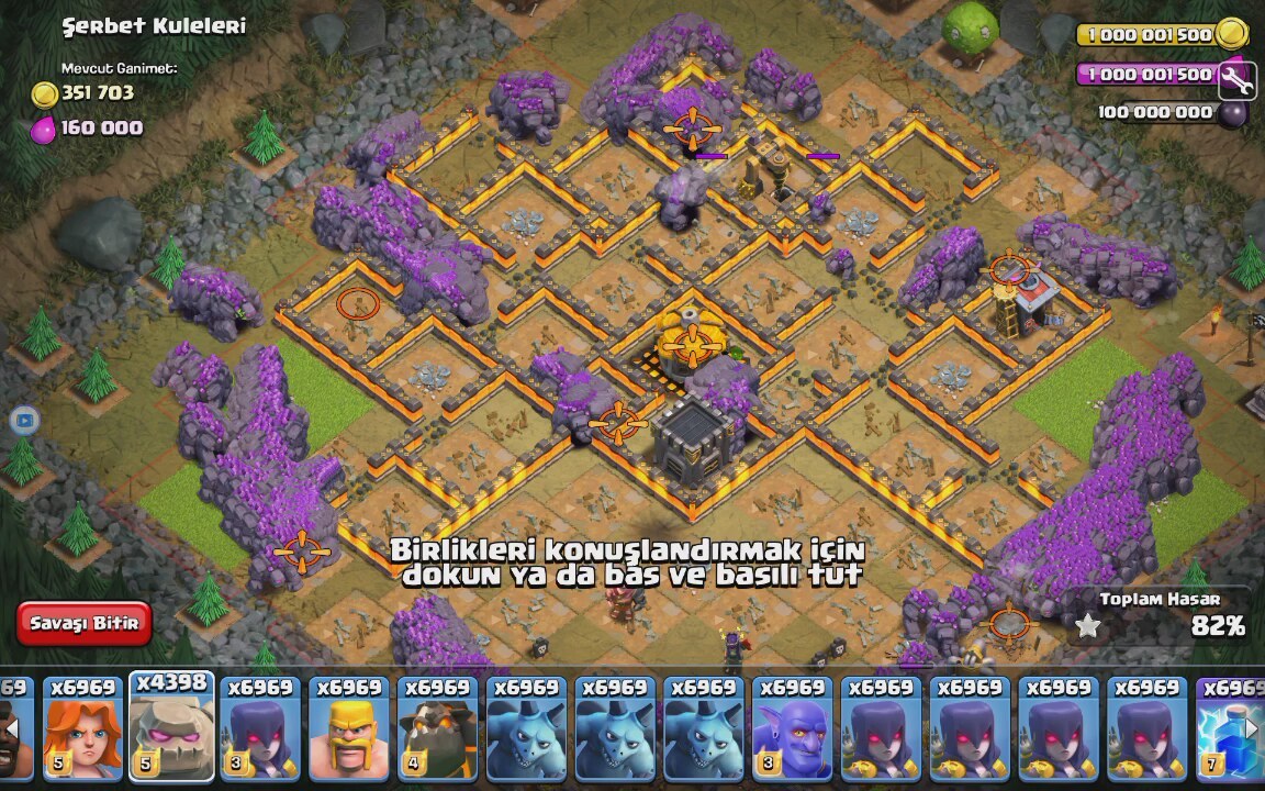 Clash clans PrivatE Server tane golemle saldÃ„Â±rdÃ„Â±m coc pvp 