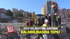 RİZEDE ATATÜRKÜN PUTU KALDIRILDI KEMALİST ALEVİ LAİK ATEİST CUMHURİYETÇİ KAFİRLER TEPKİ GÖSTERDİ