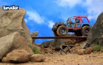 Jeep Cross Safari Aracı & Kasklı Pilotlu Mavi 02541 02542