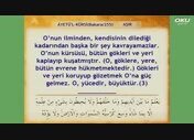 Ayetel Kürsi Türkçe ve Arapça Açıklamalı Meali