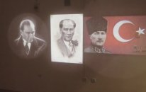 Logo Yansıt Atatürk Resmi ve Türk Bayrağı Resmi Duvara Yansıtma-2