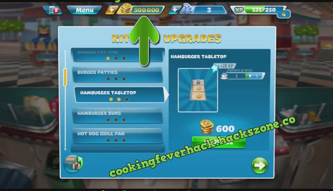 cooking fever cheat for pc