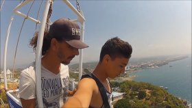 Antalya'da Bungee Jumping Yapan Genç