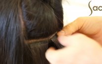 Mikro Bant Saç Kaynak Gri Ombre Silver & Black Tape in Hair Extensions