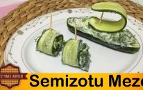 Semizotu Meze Tarifi | Semizotlu Salatalık Rulo Meze