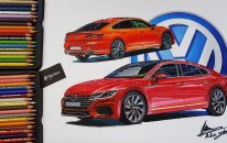 16 Saat Süren Volkswagen Arteon Çizimi