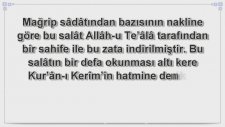 600.000 Salavat Gücündeki Dua - Salâtül Fatih Ömründe bir kere dahi okuyan