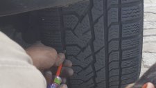 Reklam Lastik Tamiri Vida Batmış Lastiğe Fitil Tamiri Selahattin Usta Tokaç Oto Lastik Tamiri Tel