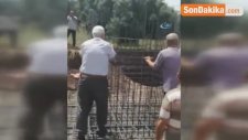 Baz İstasyonuna Tepki Gösteren Vatandaşlar İnşaat Demir İskeletini Yıktılar