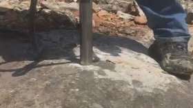 İnka El Tipi Sondaj Karot Makinesi ile Bej Mermerde El Sondaj Karot Uygulaması