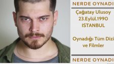 Çağatay Ulusoy Oynadığı Tüm Dizi ve Filmler