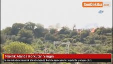 Makilik Alanda Korkutan Yangın