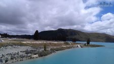 Yeni Zelanda Tekapo Gölü ve Good Shepherd Kilisesi