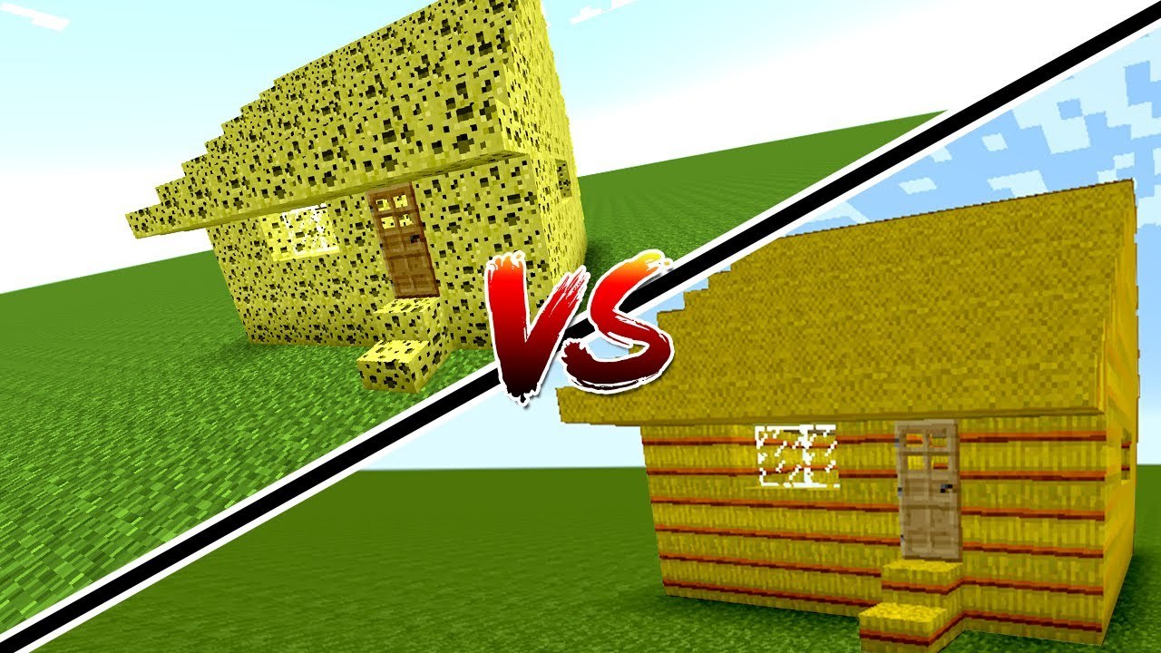 SÜNGER EV VS SAMAN EV! (Minecraft)  İzlesene.com