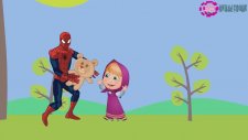 Maşa ile Koca Ayı Türkçe - Maşa Ağlıyor ve Spiderman'ın Susması Çabası
