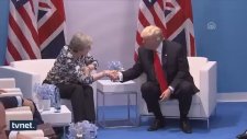 Trump'ın İngiliz Başbakanının Elini Koparırcasına Sıkması