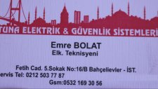 Tuna Elektrik ve Güvenlik Sistemleri Elektronik Devre Tesisat Tamir ve Kurulumu Emre Bolat