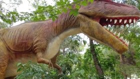 Antalya Dinoparkta Geziyoruz.dünyanın En Büyük Dinozor Parklarından ,trexler Ve Diğer Dev Dinozorlar