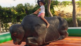 Elif Rodeo Yaptı . Dinoparkta Çılgın Zıpzıp Ve Rodeo Keyfi, Eğlenceli Çocuk Videosu