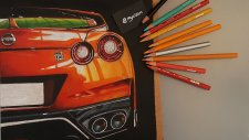 Detay Çizimi Nissan Skyline GTR R35 | Speed Drawing