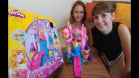 Disney Prenses Aurora Ve Prenses Kalesi Play Doh, Eğlenceli Çocuk Videosu
