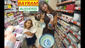 Migrosta Bayram alışverişi yaptık, eğlenceli çocuk videosu