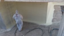 Spreyman Poliüretan Perde Beton Uygulaması