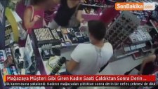 Mağazaya Müşteri Gibi Giren Kadın Saati Çaldıktan Sonra Derin Bir Oh Çekti