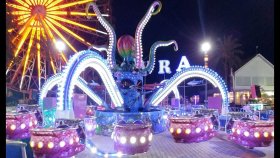 Antalya Aktur Lunapark Akşam Keyfi , Elif Atraksiyonlu Tehlikeli Oyuncaklara Yalnız Bindi