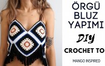 Mango Örgü Bluz Yapımı / Dıy Crochet Top